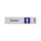 Alulook Herrenplatte - 165x44 mm Selbstadhäsiv.