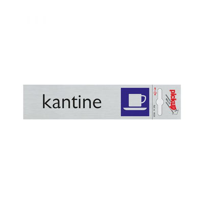 Alulook Kantine Plate - 165x44 mm Selbstadhäsiv.