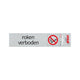Alulook Smoking Board verboten - 165x44 mm Selbstadhäsiv.
