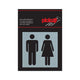 Alulook Ladies Men - 80x80 mm Selbstadhäsiv.
