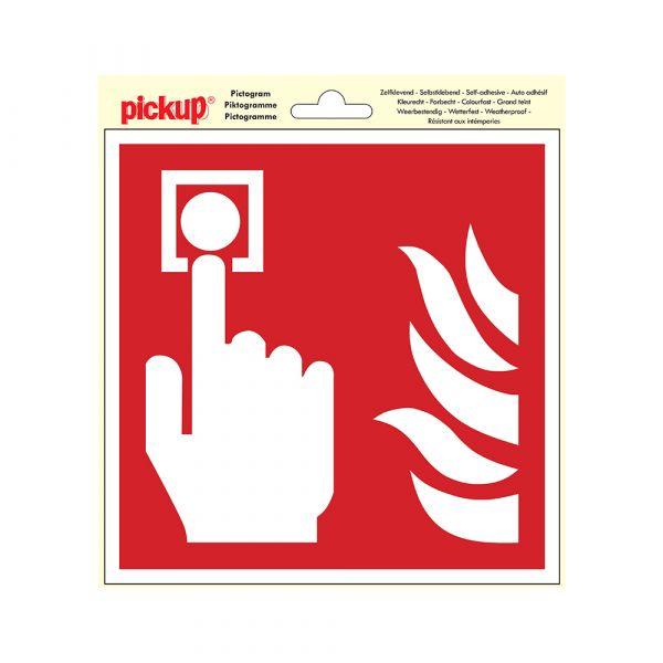 Aufkleber Place Fire Detector - 200x200 mm.
