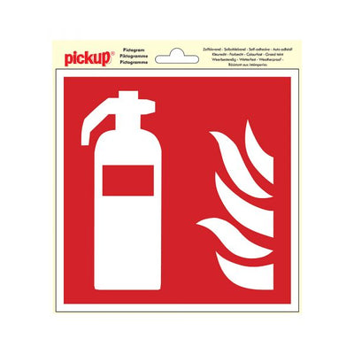 Aufkleber Feuerlöscher - 200x200 mm.