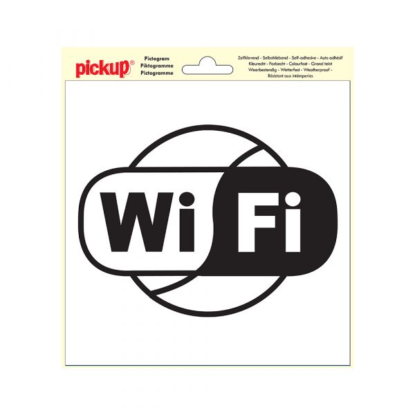 Aufkleber WiFi - 200x200 mm.