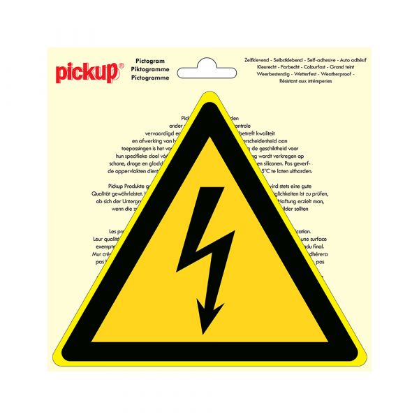Aufkleber gefährlicher Elektrospannung - 200 mm Dreieck.