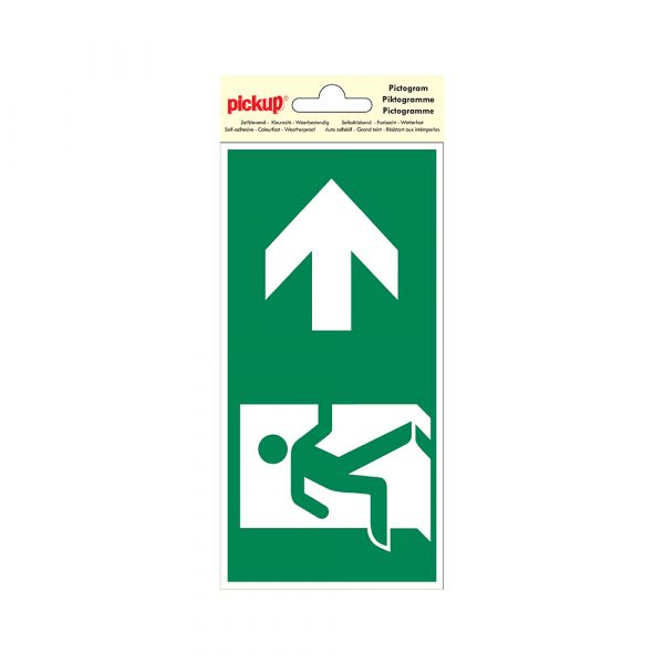 Aufkleber -Notausgang rechts - 100x200 mm.