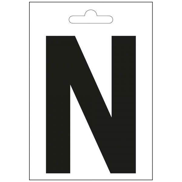 Nautic Letter N Black 100 mm.