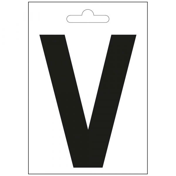 Nautic Letter V Black 100 mm.