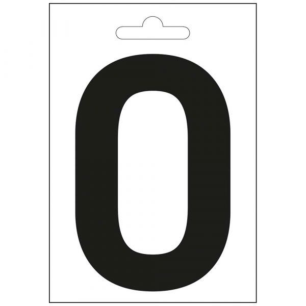 Nautische Nummer 0 schwarz 100 mm.