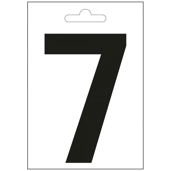 Nautische Nummer 7 schwarz 100 mm.