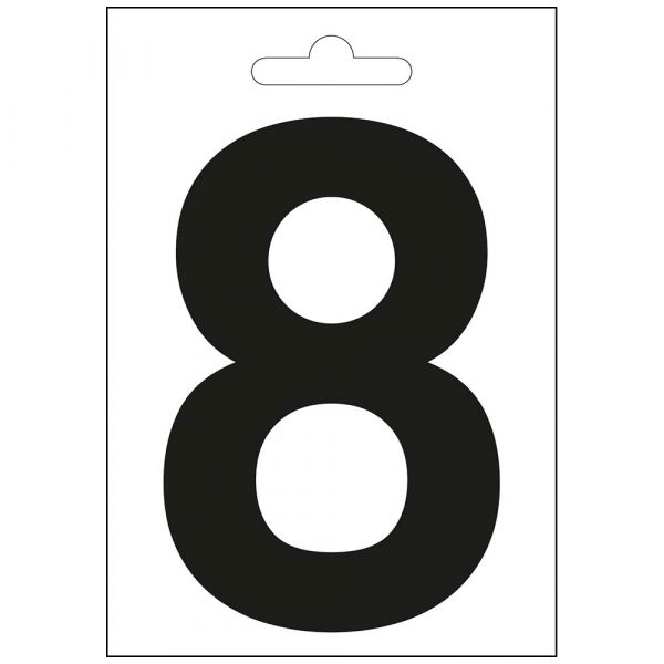 Nautische Nummer 8 Black 100 mm.