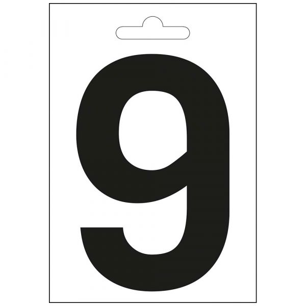 Nautische Nummer 9 Black 100 mm.