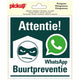 Aufkleber WhatsApp Neighborhood Prevention - 150x150 mm.