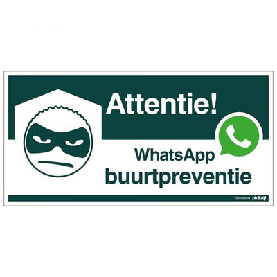 Platte WhatsApp Neighborhood Prevention - 150 x 300 mm.