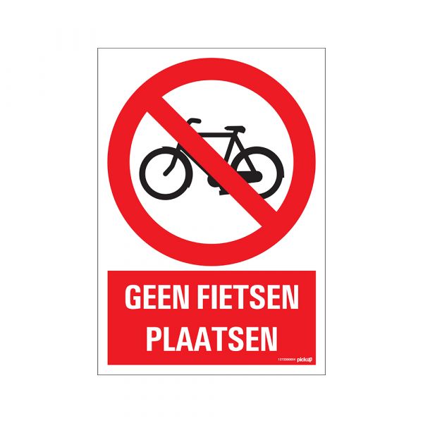 Platzieren Sie keine Fahrradplatte - 230 x 330 mm.
