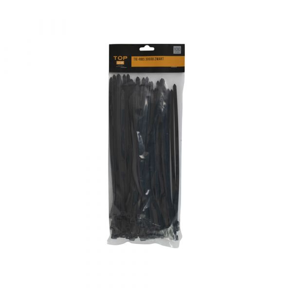 Topgear Tieribs 300x8, 100 Stück schwarz