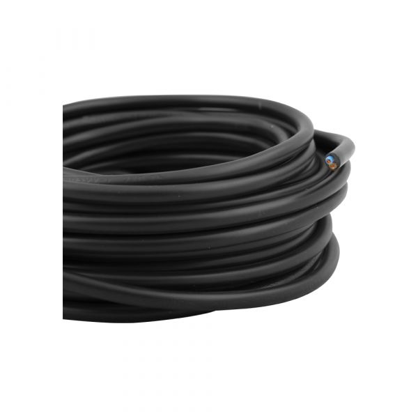 Haushaltskabel 2x0.75 Black 10 Meter.