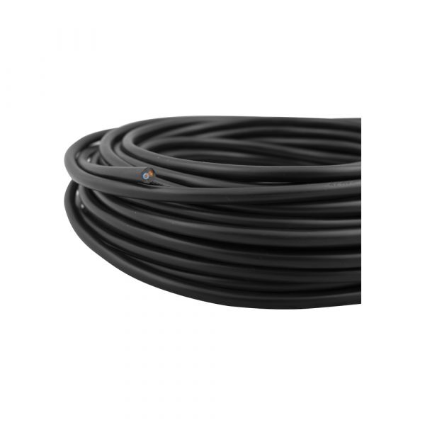 Haushaltskabel 2x0.75 Black 20 Meter