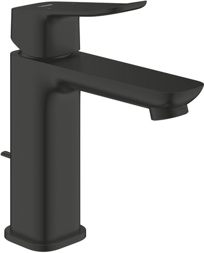 Grohe Dice Waschtischmischer – M-Größe – wassersparend – inklusive Ablaufgarnitur – mattschwarz