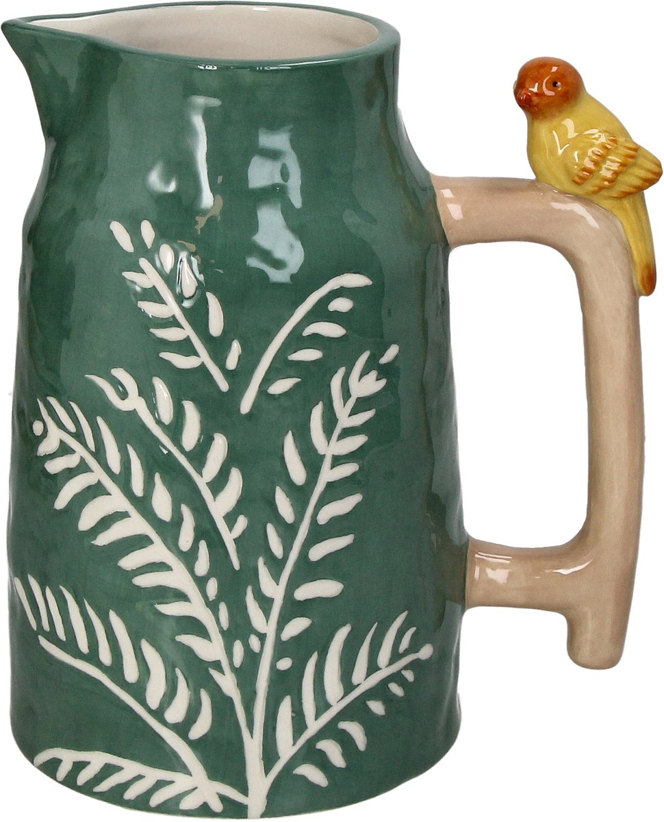 HD Collection Vase Vogel Steingut 18,5x13,2x20,6cm