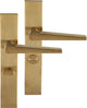 Differenz | Rotterdam-Türgriff | quadratischer Schild | Toilette 63 mm | Gold
