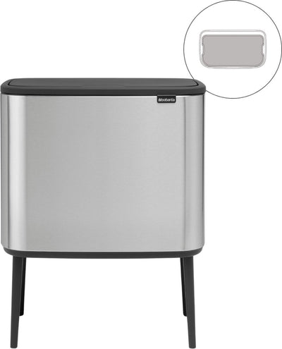 Brabantia Bo Touch Bin Abfallbehälter – 36 Liter – 1 Fach – mattierter Stahl, fingerabdrucksicher