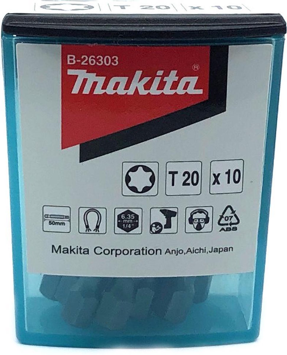 Makita-Zubehör b-26303 | Schraubenbit | t20x50mm | 10 Stück - b-26303