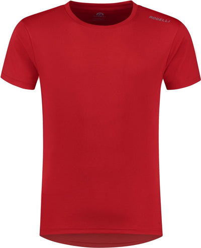 Rogelli Promo-Laufshirt Herren – kurze Ärmel – rot – 152 164
