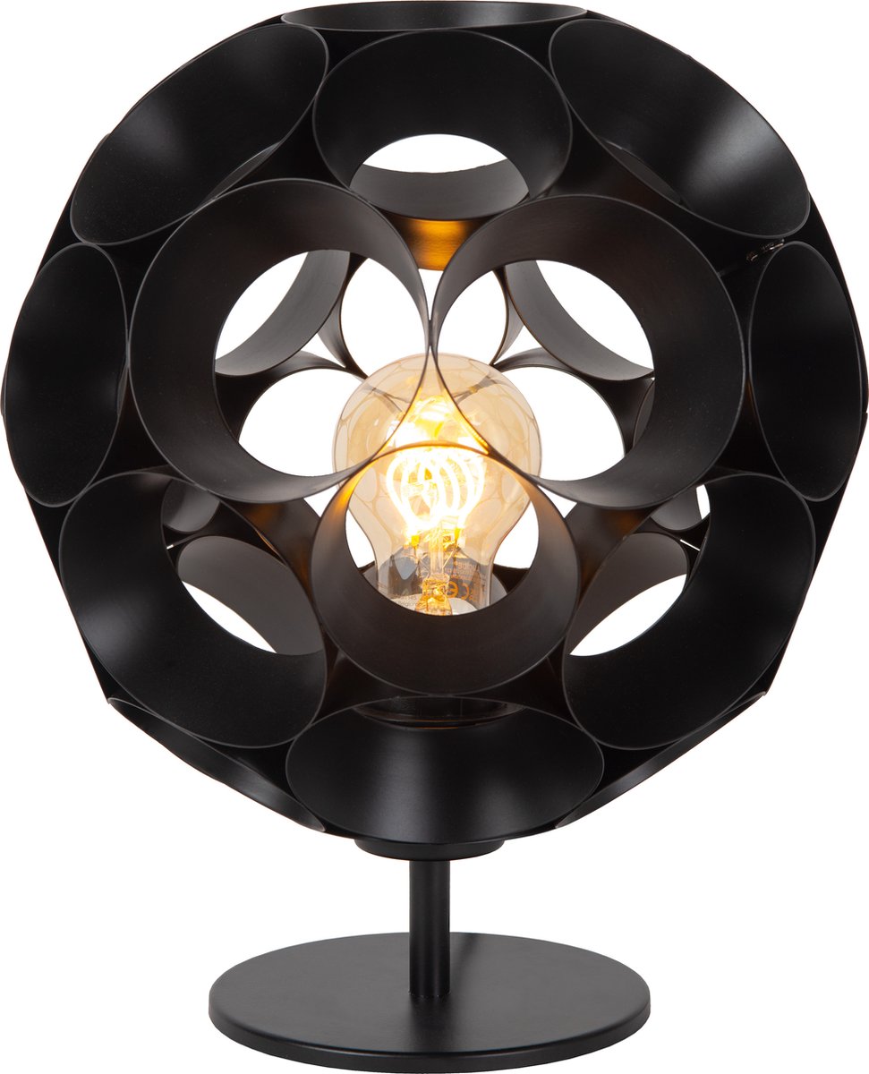 Lucide hannelore - Tischlampe - ø 25 cm - 1xe27 - schwarz