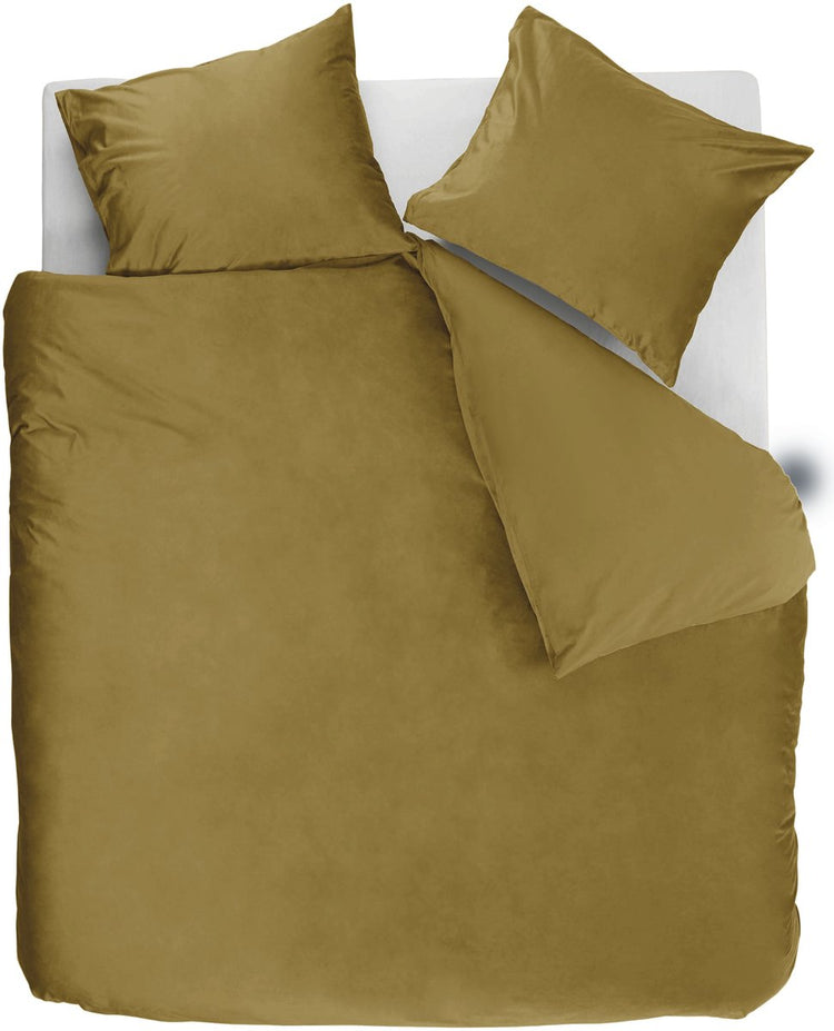 Ambient samtiger Bettbezug – Doppelbett – 200 x 200 220 cm – Ocker