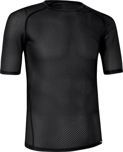 Gripgrab – ultraleichtes Mesh-Kurzarm-Basisschicht-Sommer-Fahrrad-Unterhemd, Polygiene-Sweatshirt – Schwarz – Herren – Größe L