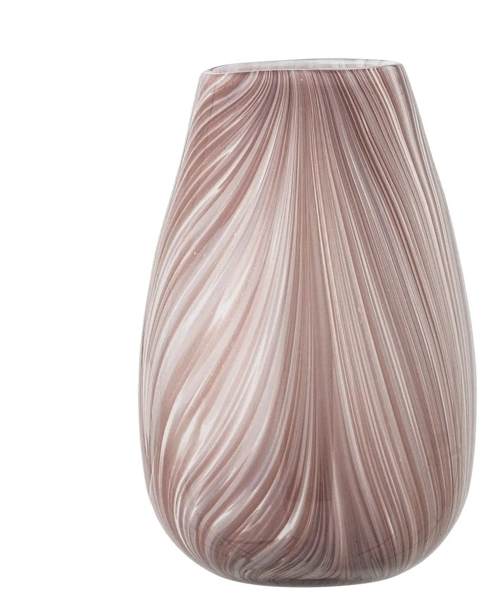 Bloomingville Vase Glas rosa Ennis 22cm