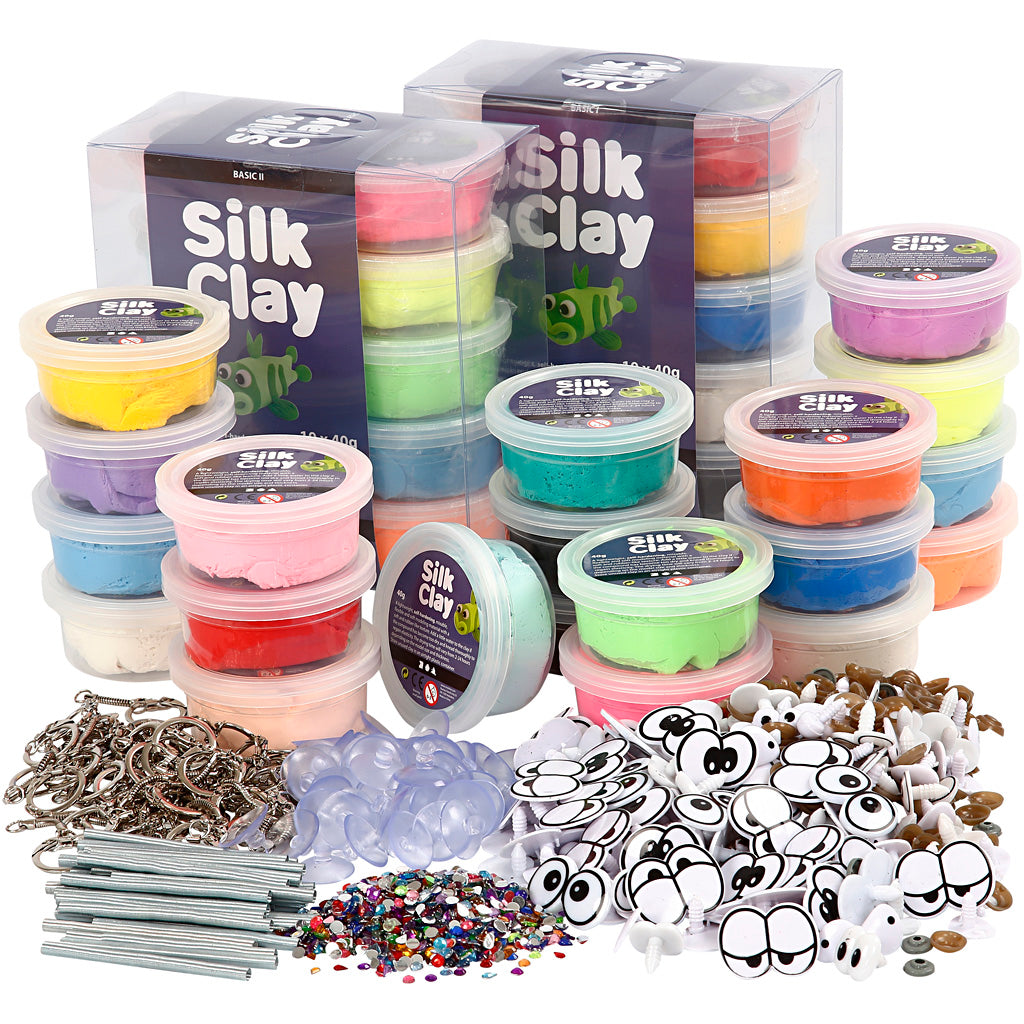 Lustige Freunde aus Silk Clay, groß, 1 Set