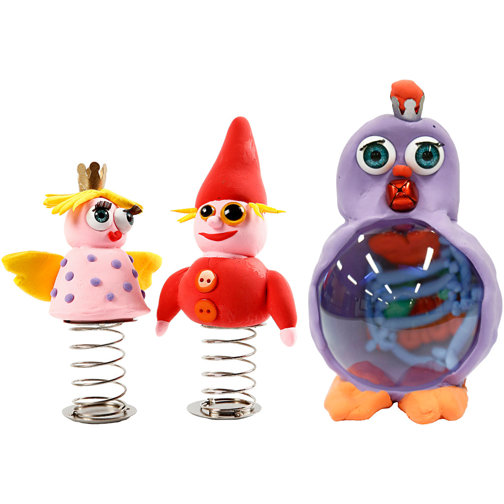 Lustige Freunde aus Silk Clay, Klassenset, verschiedene Farben, 1 Set