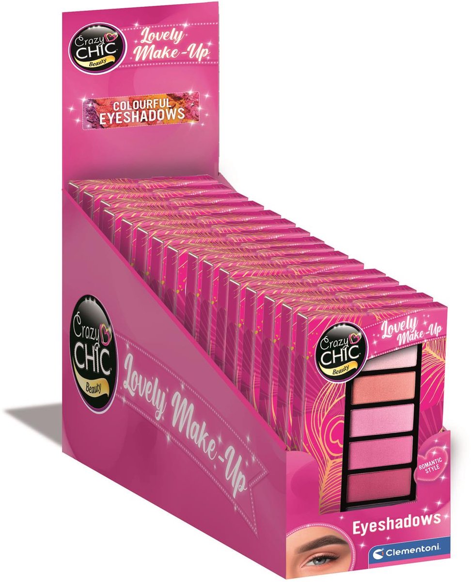 Clementoni Crazy Chic Lidschatten Romantischer Stil, 8dlg.