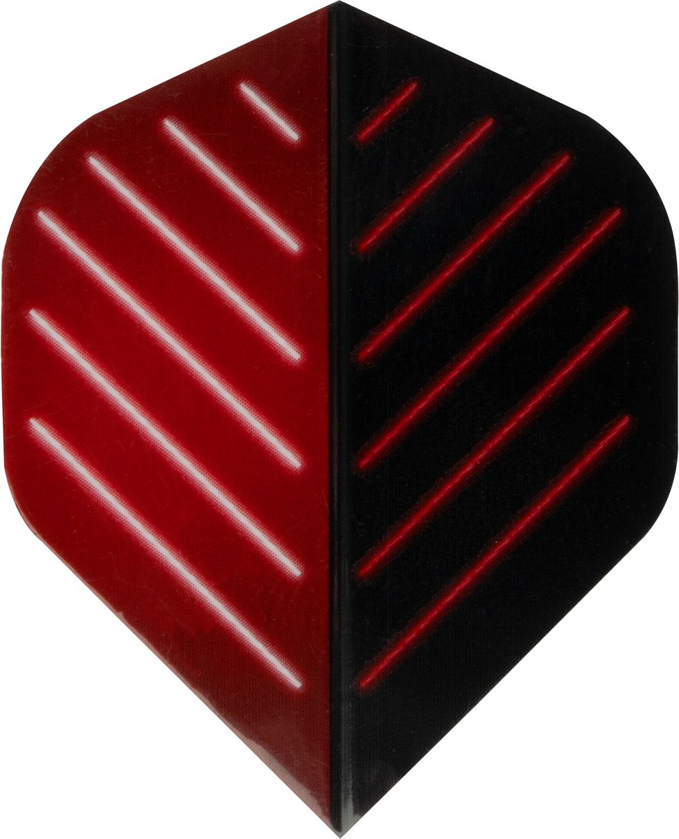 Faver Dart-Flights – 3 Stück – PVC – rot schwarz mit Aufdruck