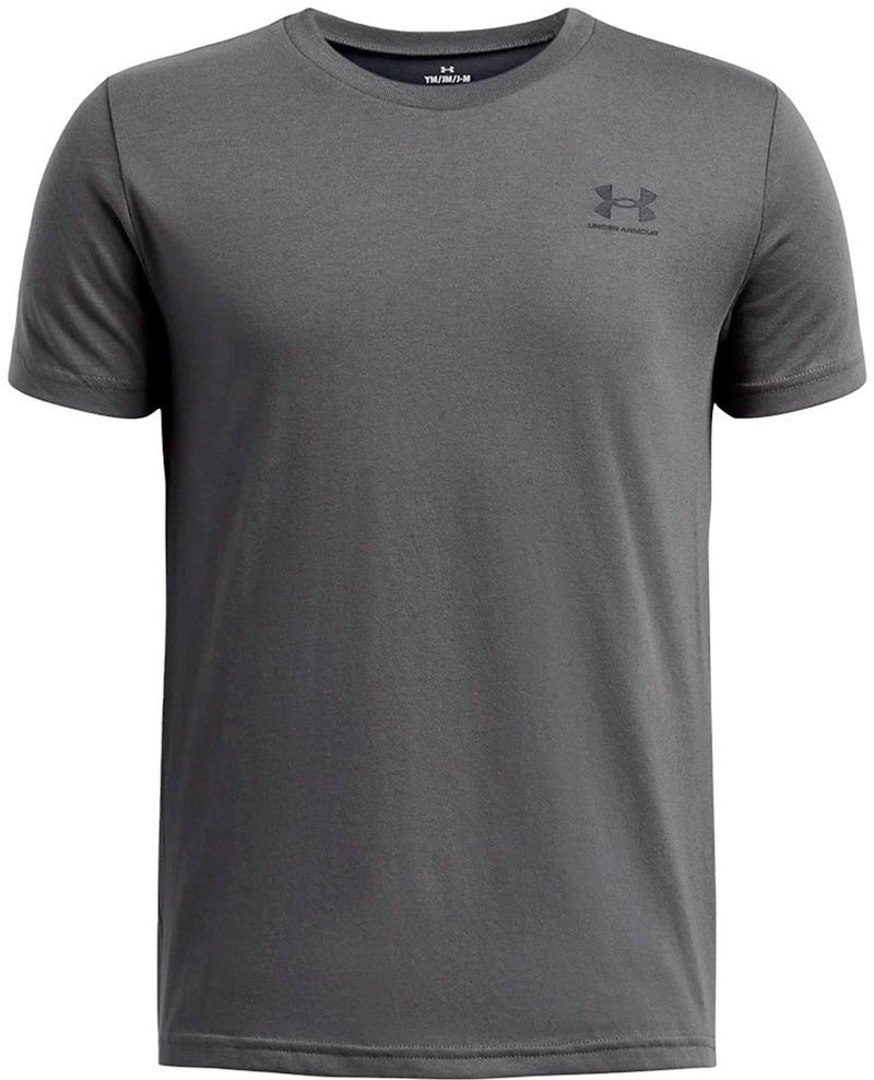 Under Armour UA B Sportstyle LC SS Unisex-Sportshirt – Grau – Schwarz