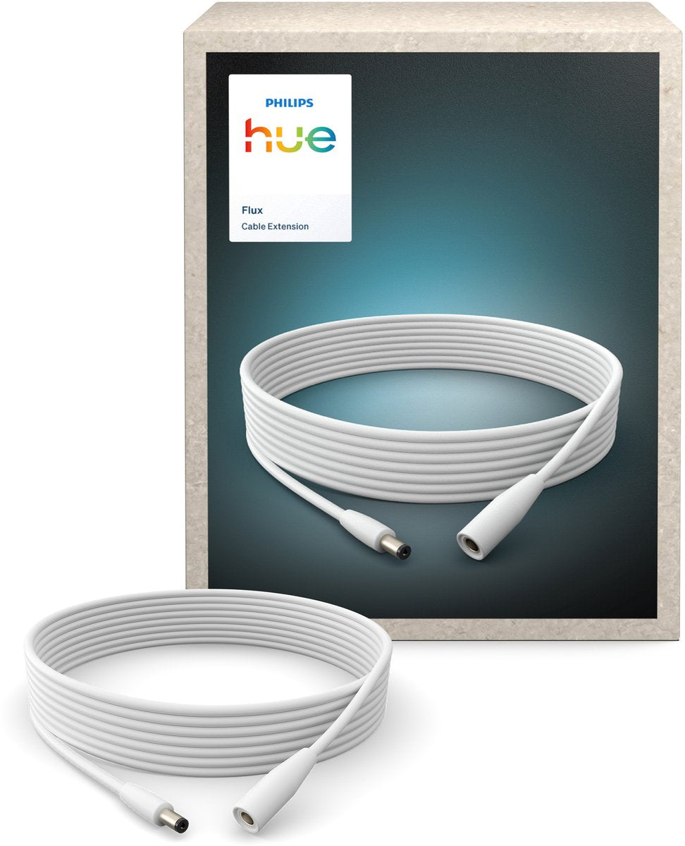 Philips Hue Flux-Verlängerungskabel – 5 m – einfache Installation – unauffälliges minimalistisches Design – Niederspannung