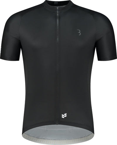 BBB Cycling Comfortfit R – nachhaltiges Radsportshirt Herren Kurzarm – 15–25 °C – atmungsaktives MTB- und Radsportshirt – 3 Rückentaschen – Schwarz