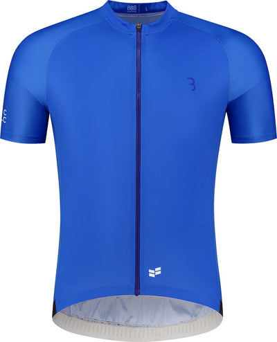 Bbb Cycling Comfortfit R – nachhaltiges Radsportshirt Herren Kurzarm – 15–25 °C – atmungsaktives MTB- und Radsportshirt – 3 Rückentaschen – Blau