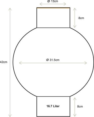 Pip Studio – Vase – altrosa – Eisen – 31,5 x 42 cm