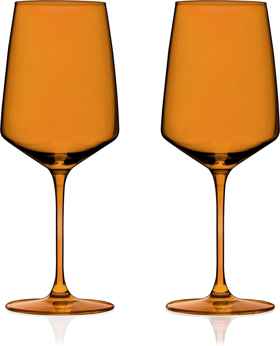 Viski Reserve Nouveau Weinglas – Kristall – 650 ml – 2 Stück – Bernstein