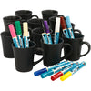 Creativ Company Group Set Bemalung schwarze Tassen, verschiedene Farben, 36 Stück, 1 Set