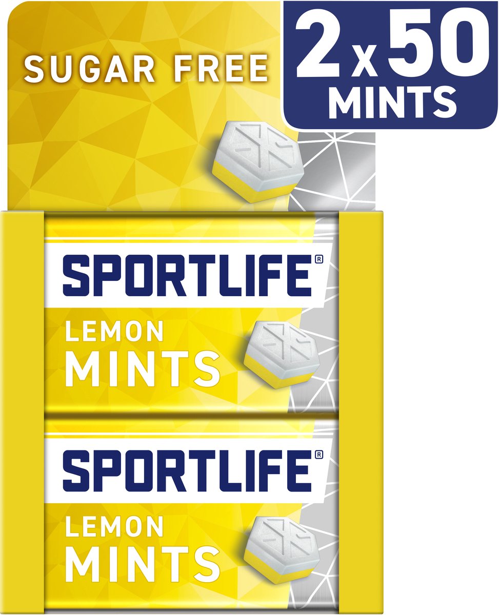 Sportlife Mints Zitronenminze – frische zuckerfreie Mints – 12x (2x35g)