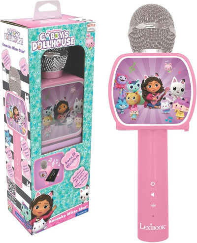 Lexibook Gabby's Dollhouse Kabelloses Mikrofon mit Lautsprecher, Sprachwechsler, ausziehbarem Telefonhalter und Bluetooth-Option