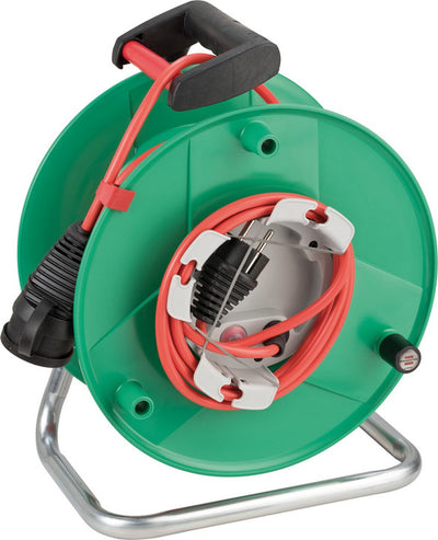 Brennerstuhl garantâ® g ip44 Kabeltrommel (Outdoor-Kabeltrommel für den Garten mit 38+2m Kabel in Rot, Spezialkunststoff, temporärer und begrenzter Außeneinsatz, Made in Germany)
