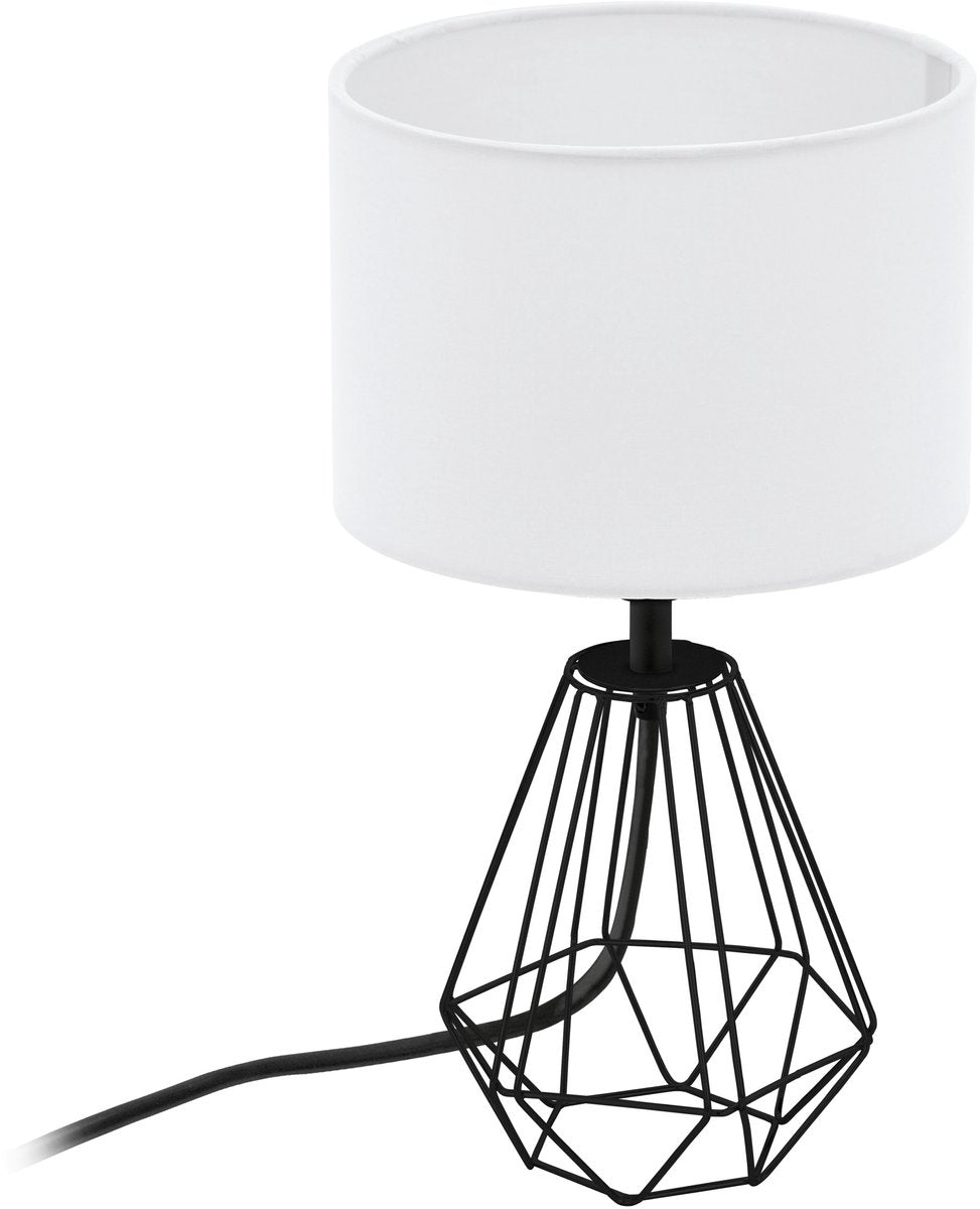 Eglo Carlton 2 Tischleuchte – E14 – 30,5 cm – Schwarz und Weiß