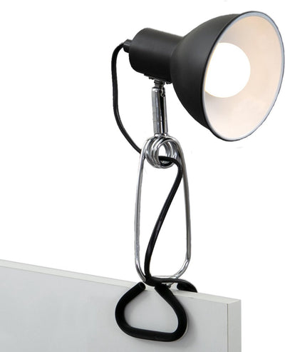 Briloner fix - Klemmleuchte - Schreibtischleuchte mit E14-Fassung - inkl. Ein- und Ausschalter - Klemmstrahler mit Kabel 140cm - Schwarz
