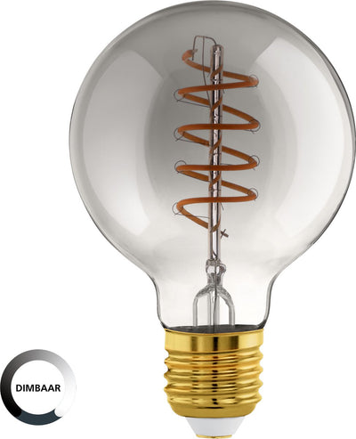 Eglo LED-Lampe - E27 - ø 8 cm - G80 - Rauch - 2000k - dimmbar