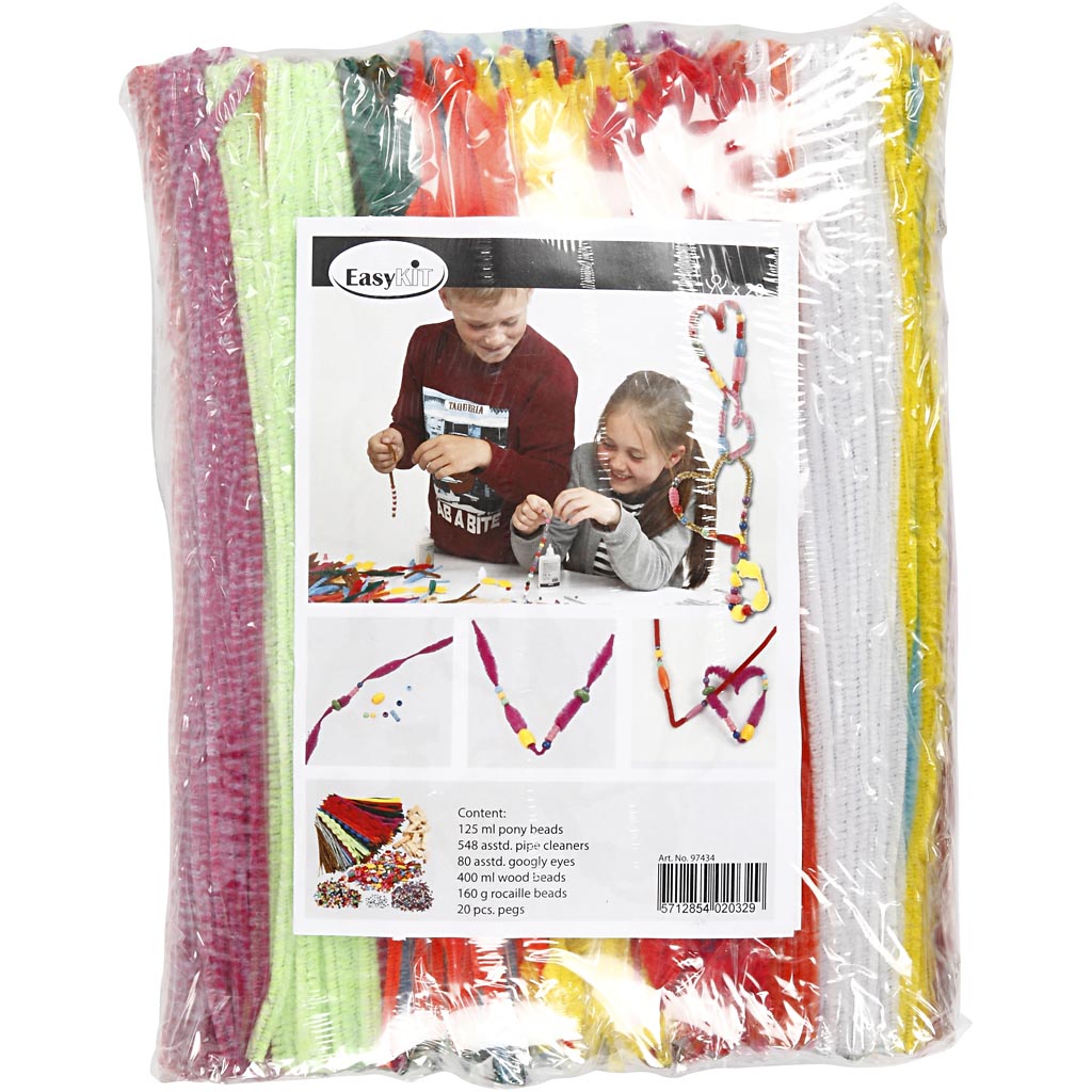 Kreativer Firmenspaß mit Wäscheklammern und Chenilledraht, verschiedene Farben, 1 Set