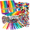 Creativ Company Glitzer- und Holzstäbchen, verschiedene Farben, 1 Set